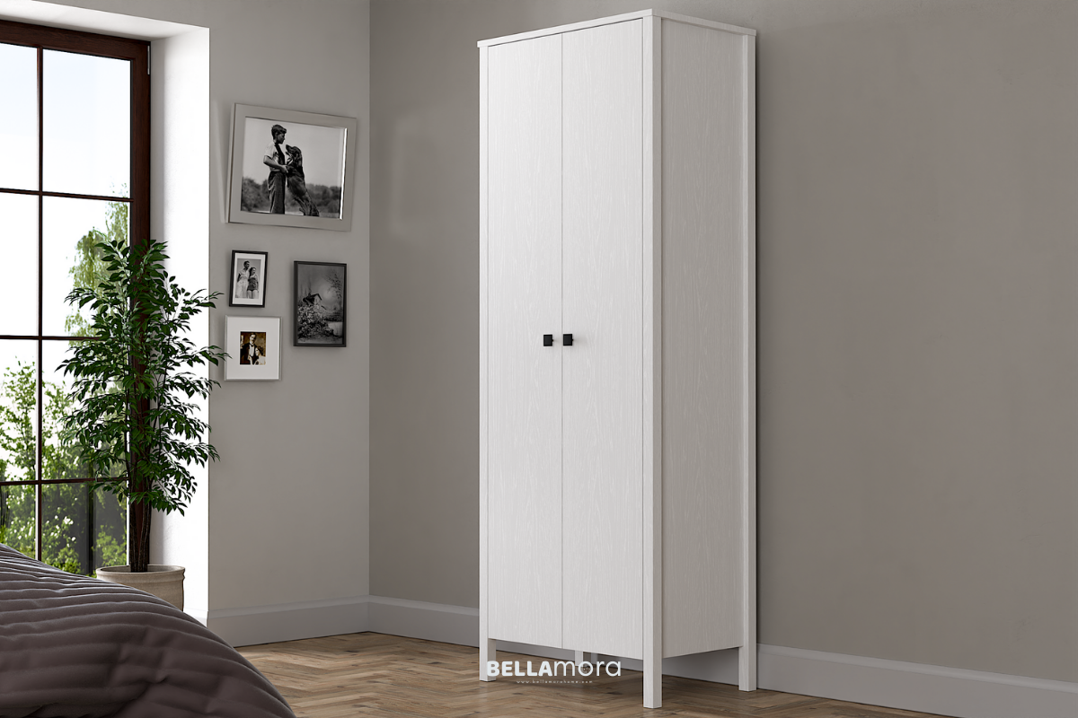 HELEN BFRN-10014-1 Wooden White Wardrobe