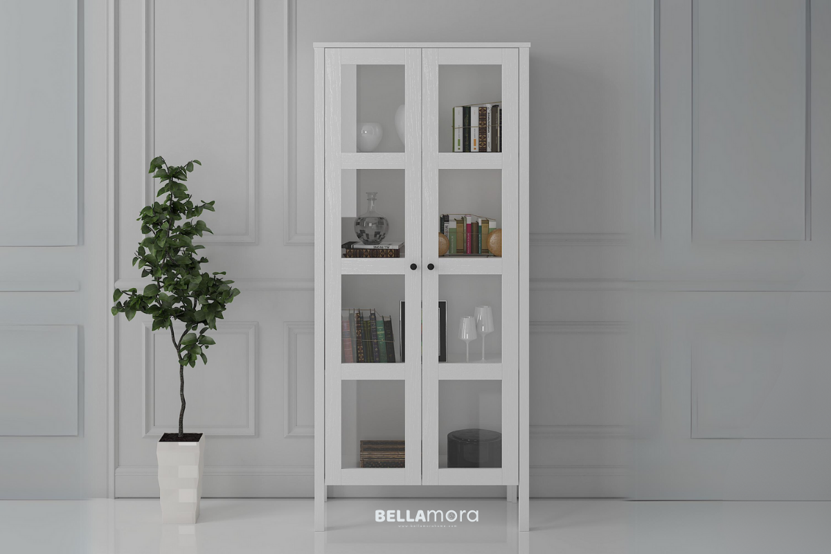 HELEN BFRN-10032 Wooden White Bookcase