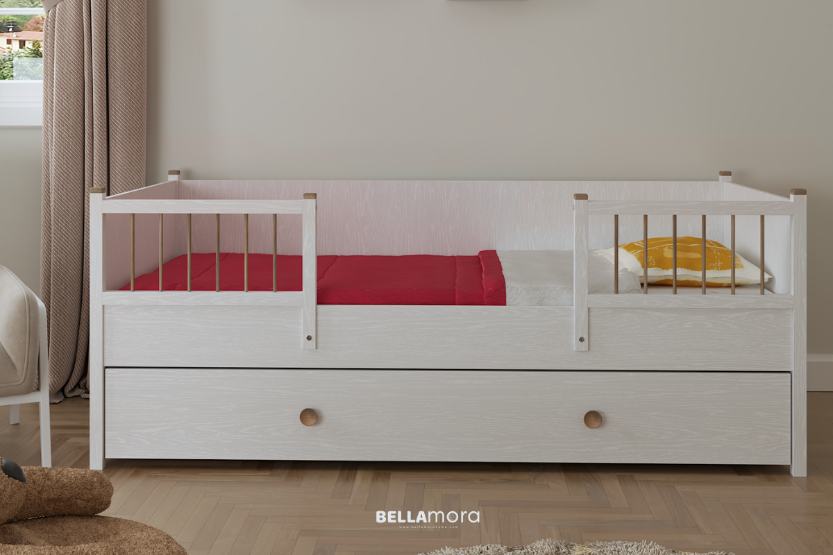 HELEN BABY BFRN-10054 Wooden White Bedstead