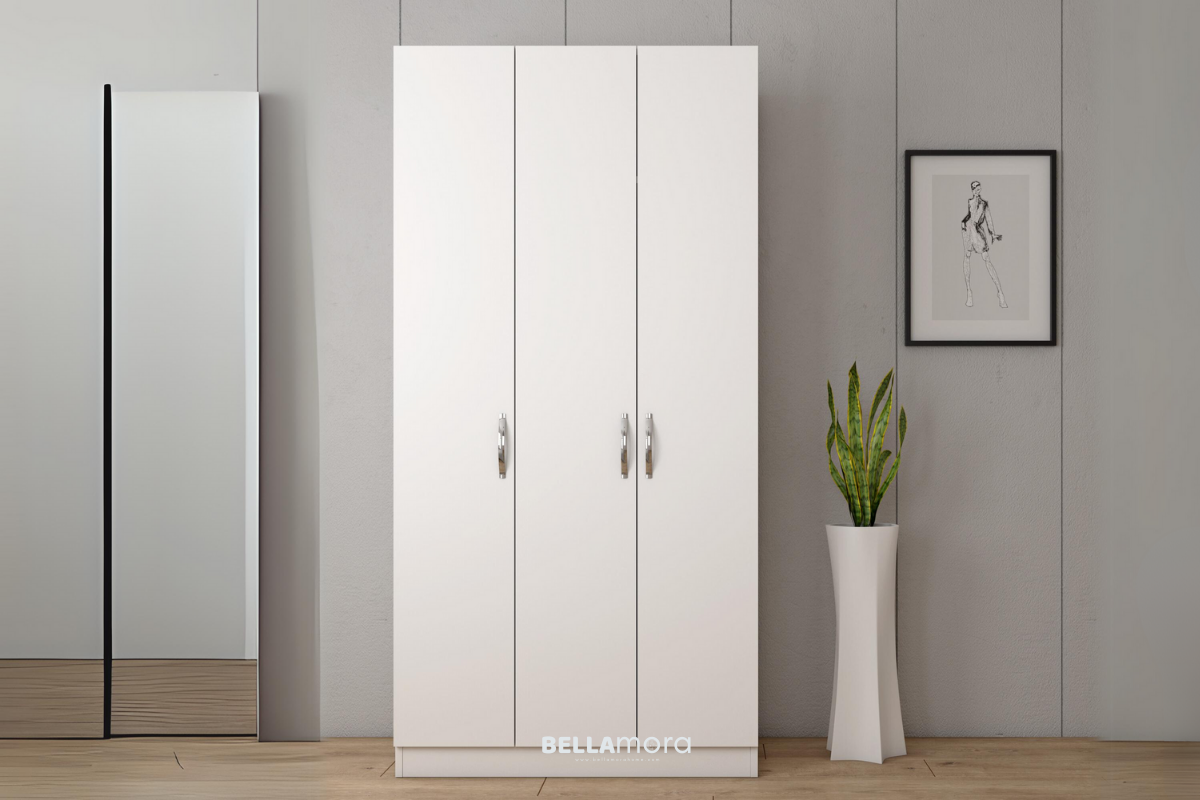 INDEPENDENT BFRN-12023 Wooden White Wardrobe